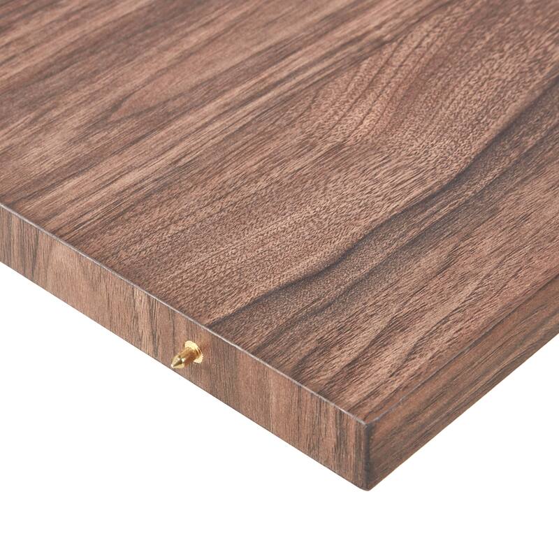 Modern Extensible Oval Dining Table 4-6 Person, Kitchen Table with MDF Top & Metal Legs for Dining Room, Living Room