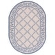 preview thumbnail 66 of 105, SAFAVIEH Handmade Chelsea Kimber Trellis French Country Wool Rug 4'6" x 6'6" Oval - Ivory/Light Blue - Oval