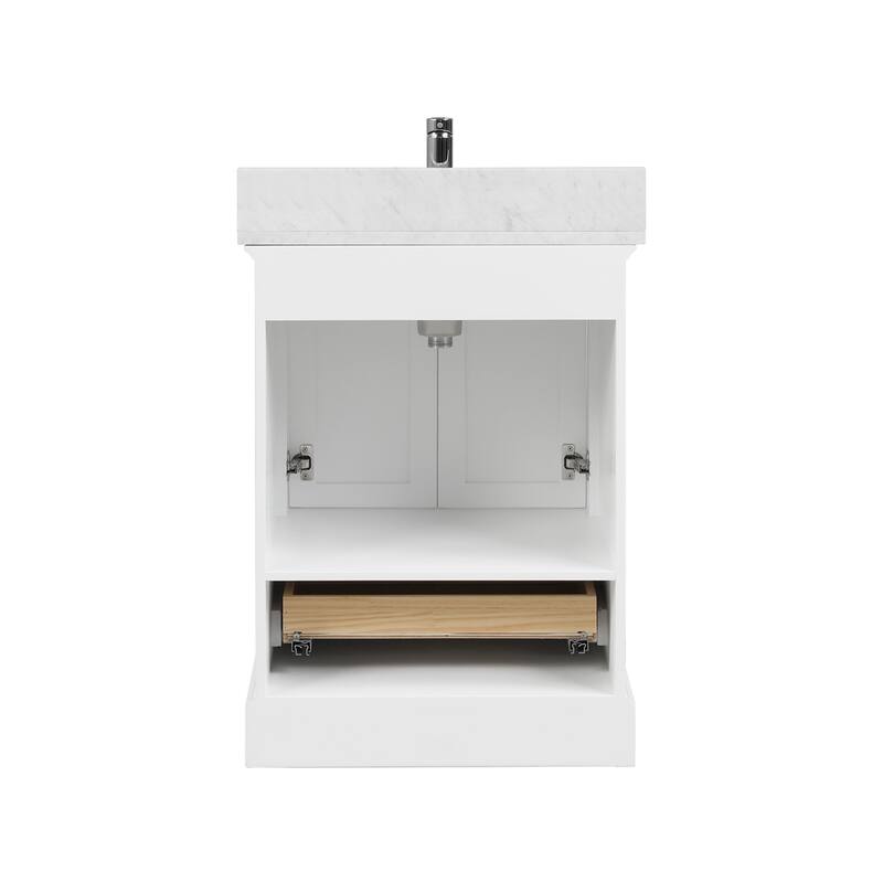 Blossom Copenhagen 24" Bathroom Vanity with Marble Top, Sink & Mirror