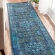 preview thumbnail 23 of 25, Nuloom Reiko Printed Bold Persian Area Rug 2' 6" x 8' 6" - Teal