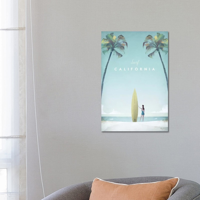 iCanvas "Surf California" by Henry Rivers Canvas Print - 26x18x1.5