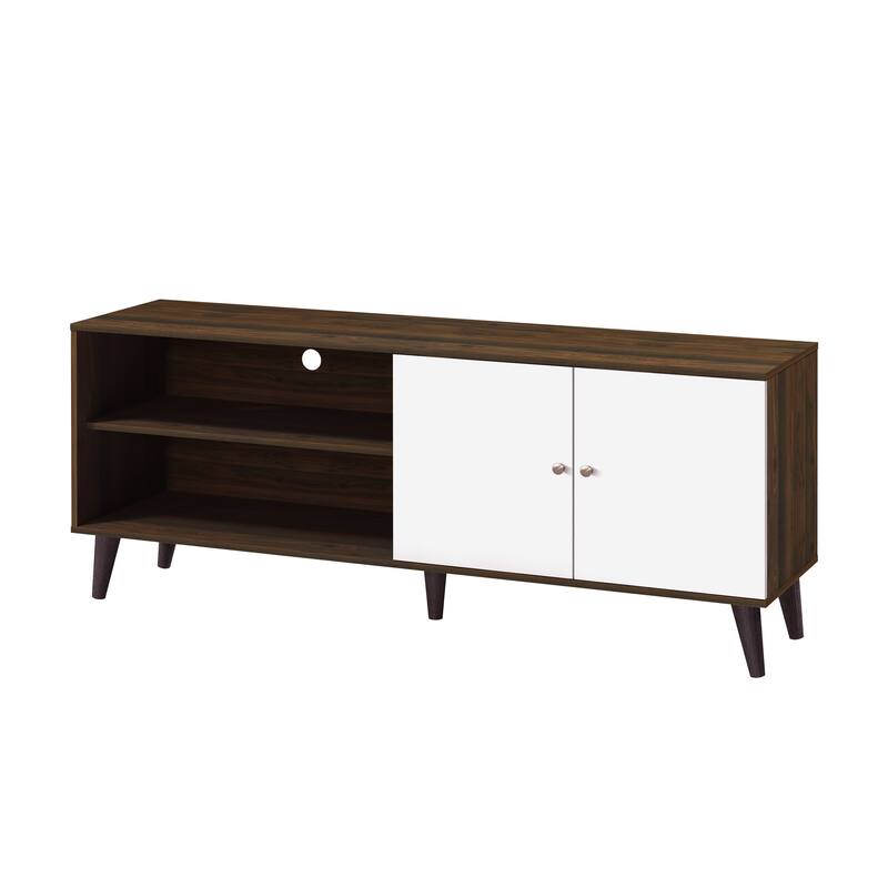 Amidon TV Stand for TVs up to 63", with 2 Storage Shelves& 1 Cabinet, Modern Entertainment Centre for TV in Living Room
