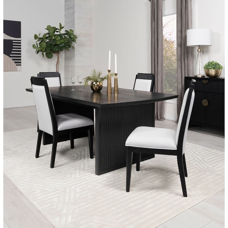 Brookmead Black Extension Leaf Dining Table Set