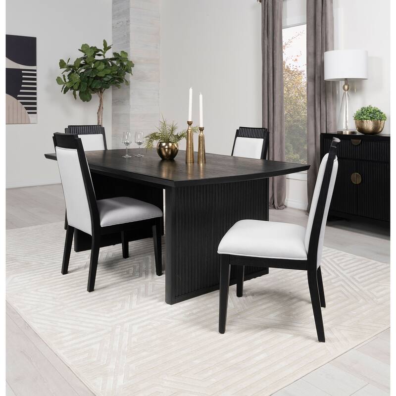 Brookmead Black Extension Leaf Dining Table Set - 5-Piece