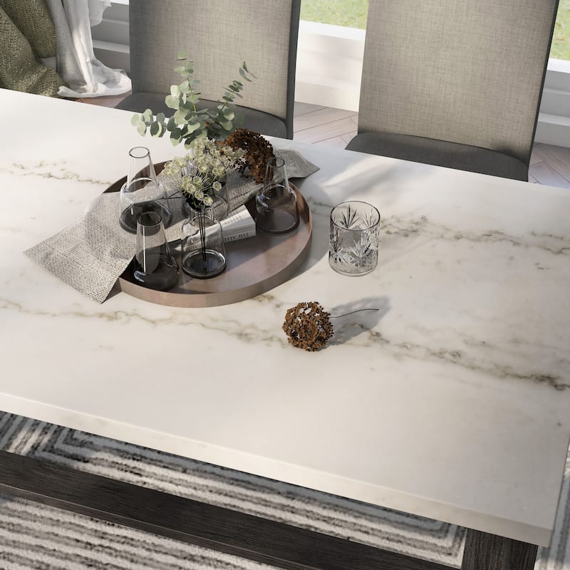 Furniture of America Shap Rustic Black 60-inch Counter Height Table