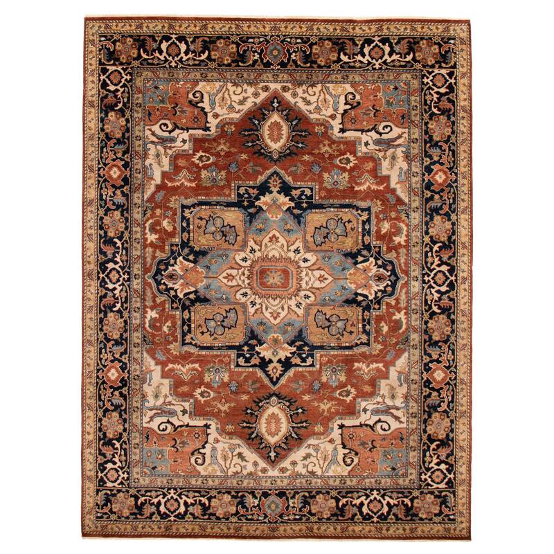 ECARPETGALLERY Hand-knotted Jules Sultane Dark Copper Wool Rug - 8'8 x 11'9 - Dark Copper - 8'8 x 11'9