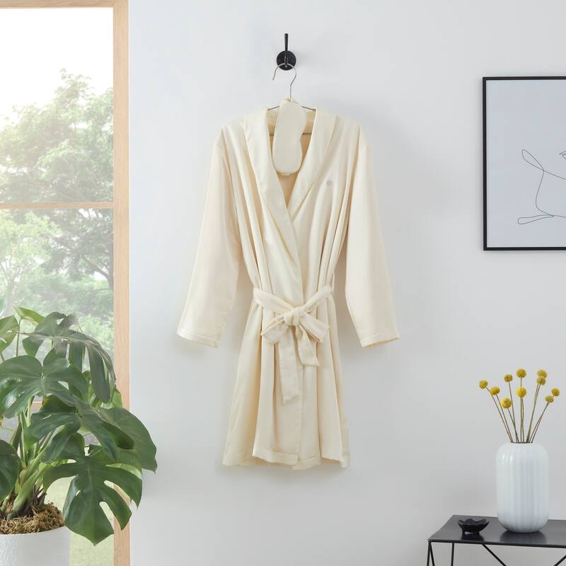 Clean Design Home x Martex Satin Robe And Eyemask Gift Set