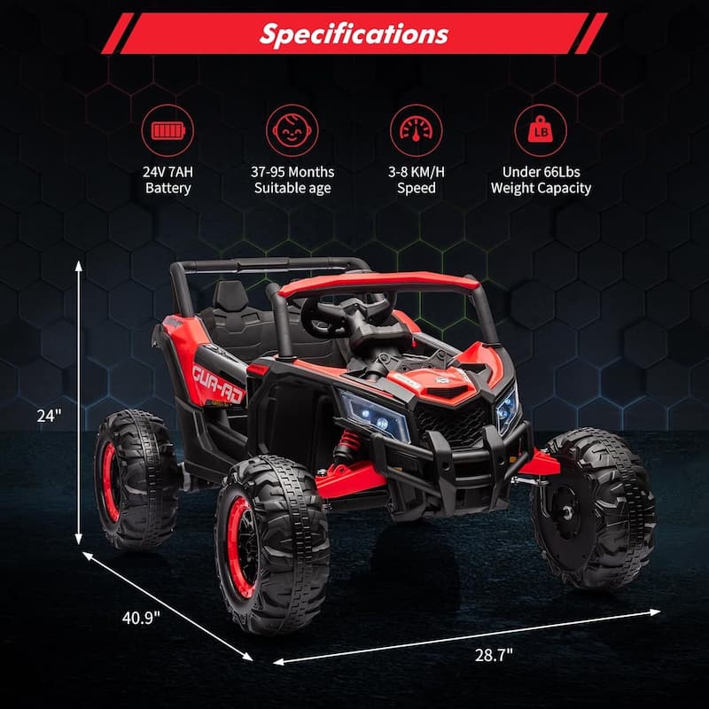 24V 2 Seater Ride on UTV Car for Big Kids