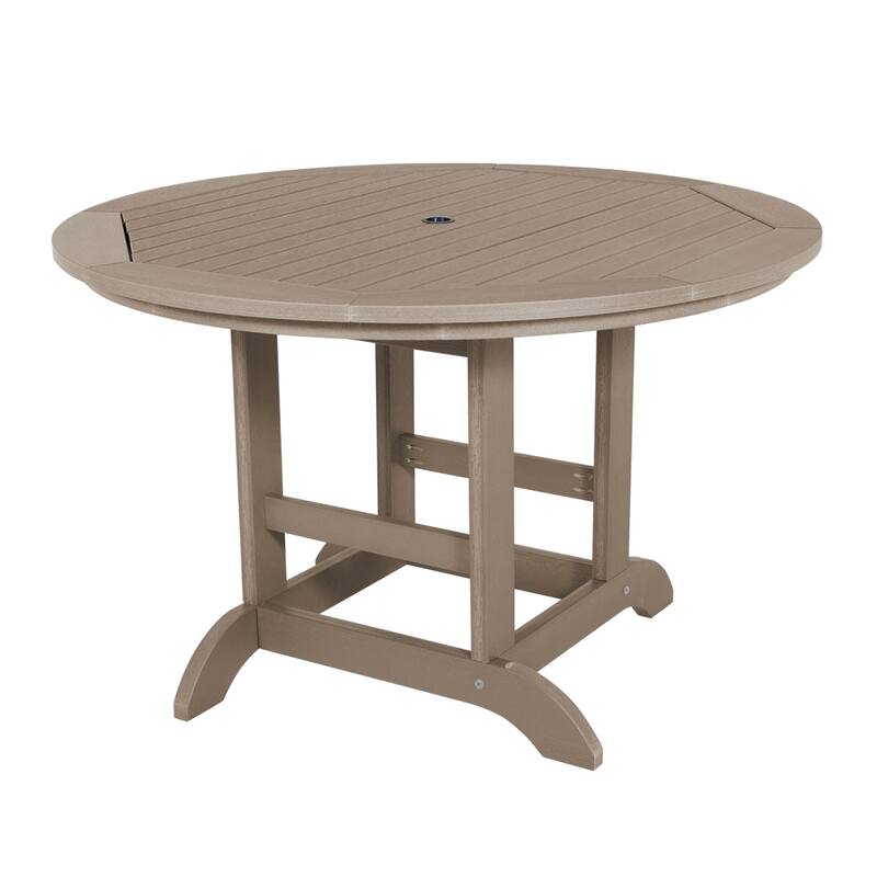 HIGHWOOD 48" Round Dining Height Outdoor Table - Woodland Brown