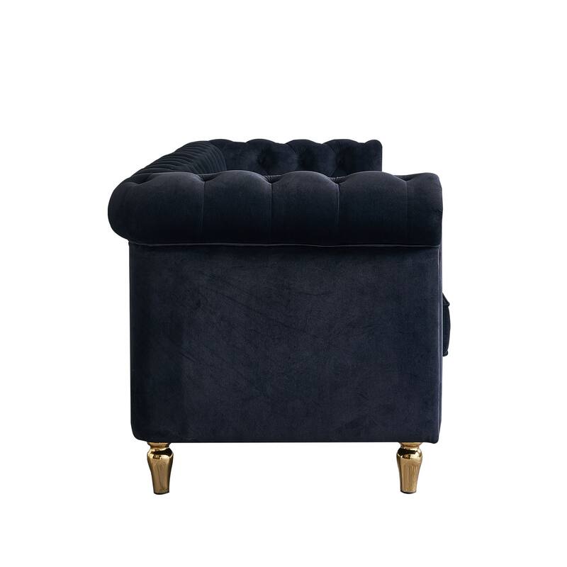 Modern Velvet Sofa 84.65 inch for Living Room