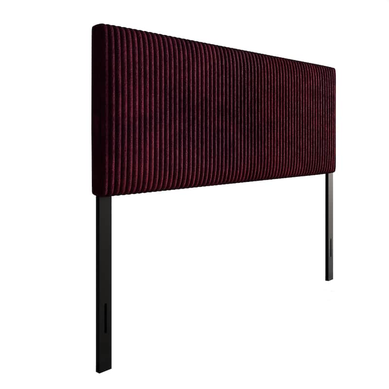CraftPorch Corduroy Modern Upholstered Pleated Velvet Headboard