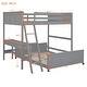 preview thumbnail 20 of 30, Lovely Full Over Full Bunk Bed with Desk
