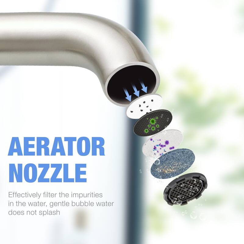 Single-Handle Deck-Mounted Bathroom Sink Faucet