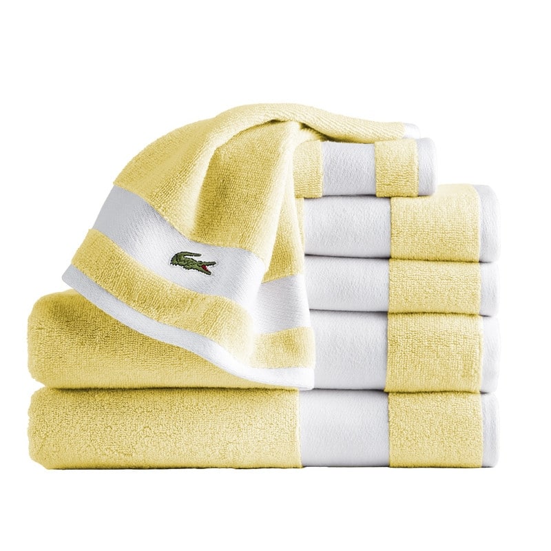 Lacoste Sport Stripe Supima Cotton 6-Piece Towel Set - Yellow