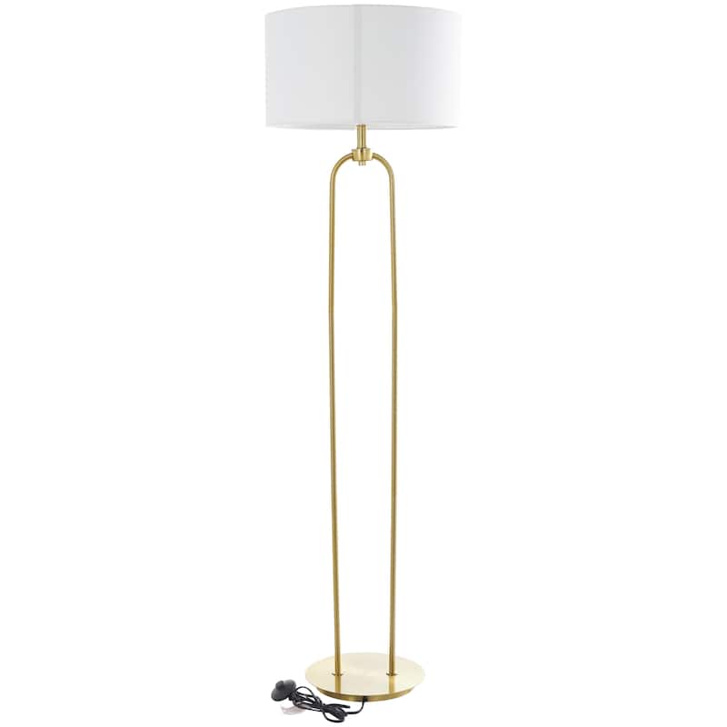 Metal Paper Clip Floor Lamp - Gold - Roche River Decor
