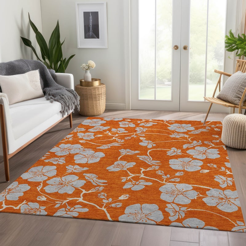 Premium Washable Super Soft Modern Floral Mayfield Rug
