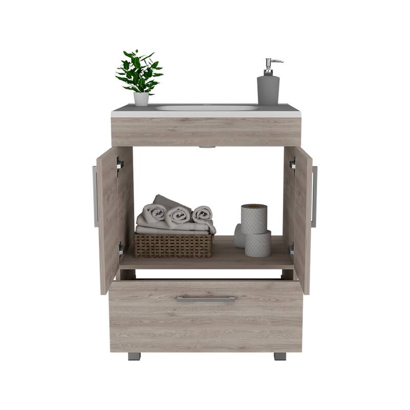 FM Furniture Othello Single Bathroom Vanity with Double Door Cabinet and One Drawer