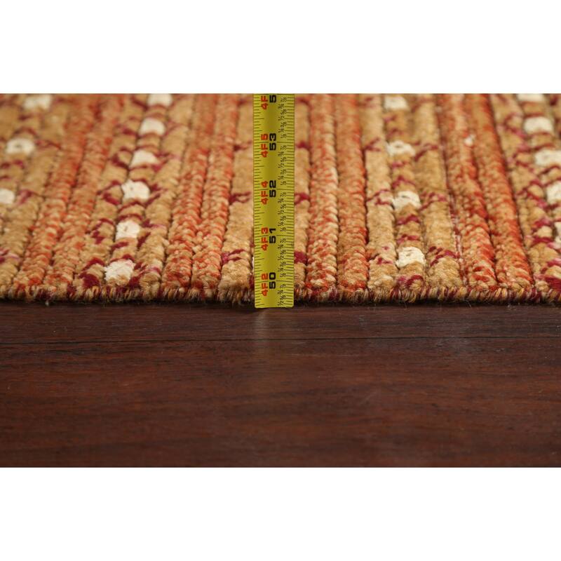 Striped Gabbeh Kashkoli Oriental Runner Rug Hand-knotted Wool Carpet - 2'9" x 8'1"
