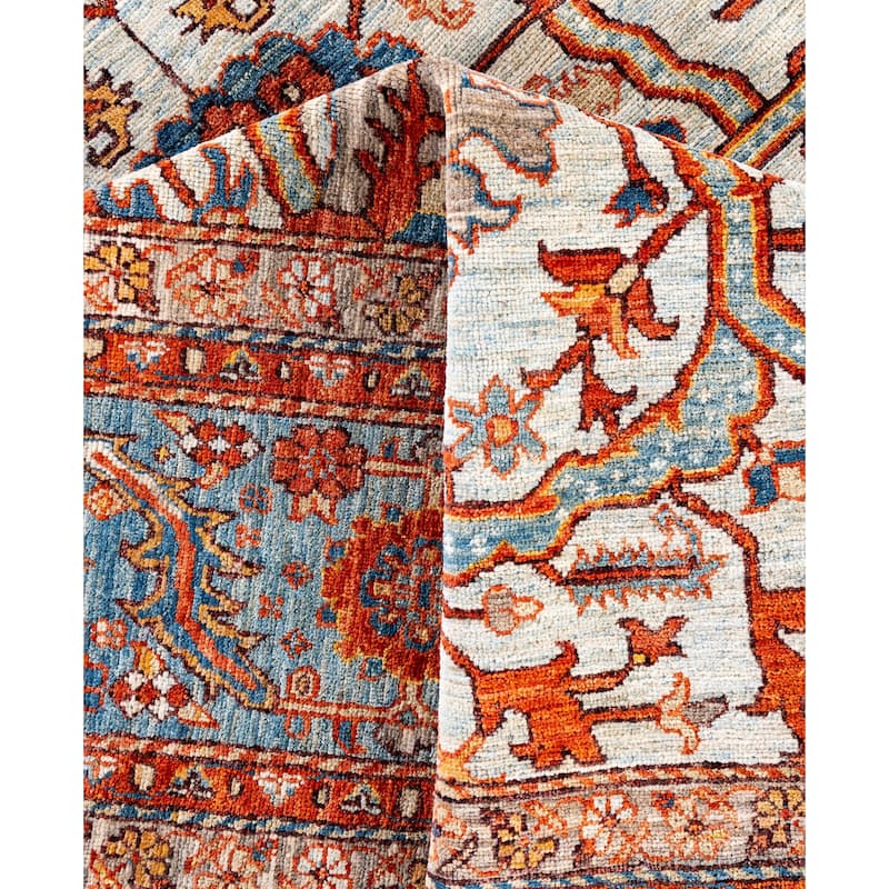 Serapi One-of-a-Kind Hand-Knotted Area Rug - Ivory - 8' 9" x 12' 2"