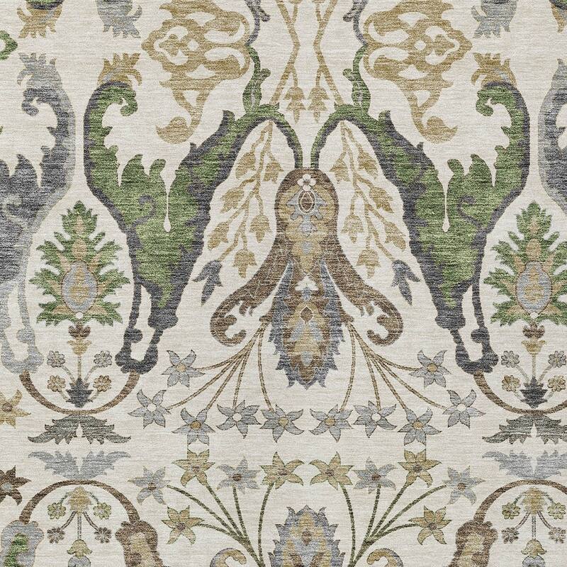 HomeRoots Floral Transitional Rectangle Outdoor Rug