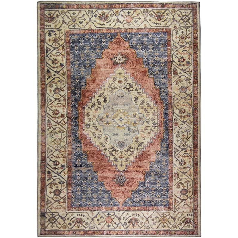 L'Baiet Rachel Multicolor Traditional Machine Washable Rug - 8' x 10'/Surplus