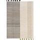 preview thumbnail 5 of 17, Nuloom Karlene Modern Striped Wool Tasseled Area Rug