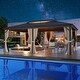 preview thumbnail 111 of 142, Outdoor Hardtop Gazebo Pergola w Galvanized Steel Roof and Aluminum Frame, Prime Curtains and nettings include