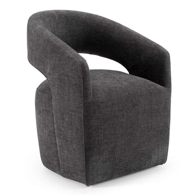 Modrest Angie Modern Dark Grey Fabric Accent Chair