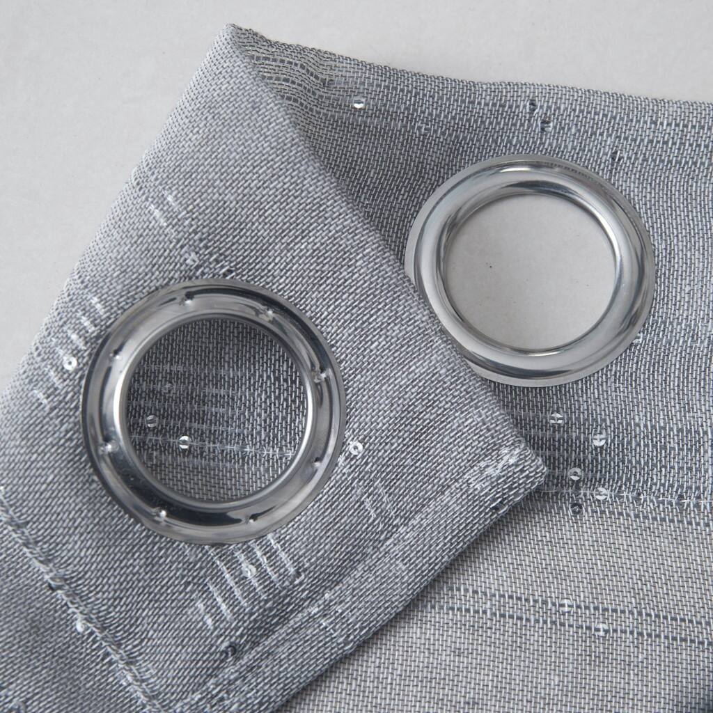 Set of Two 84" Gray Shimmery Window Curtain Panels - 84" x 76"