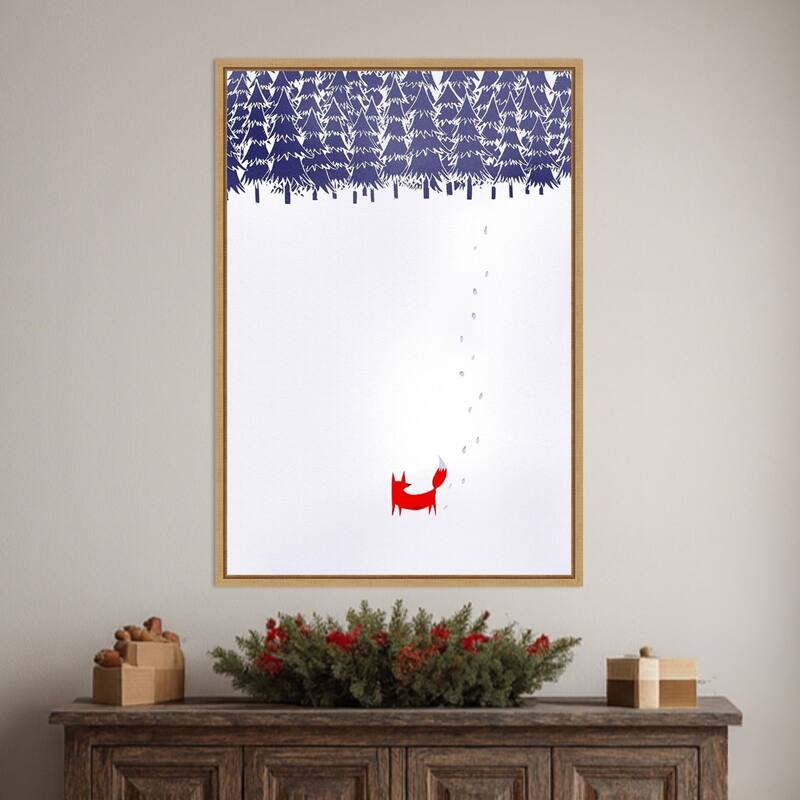 Alone In The Forest by Robert Farkas Framed Canvas Wall Art Print - Sylvie Natural