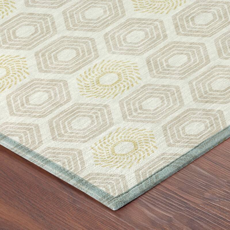 Machine Washable Indoor/ Outdoor Modern Hugoton Chantille Rug