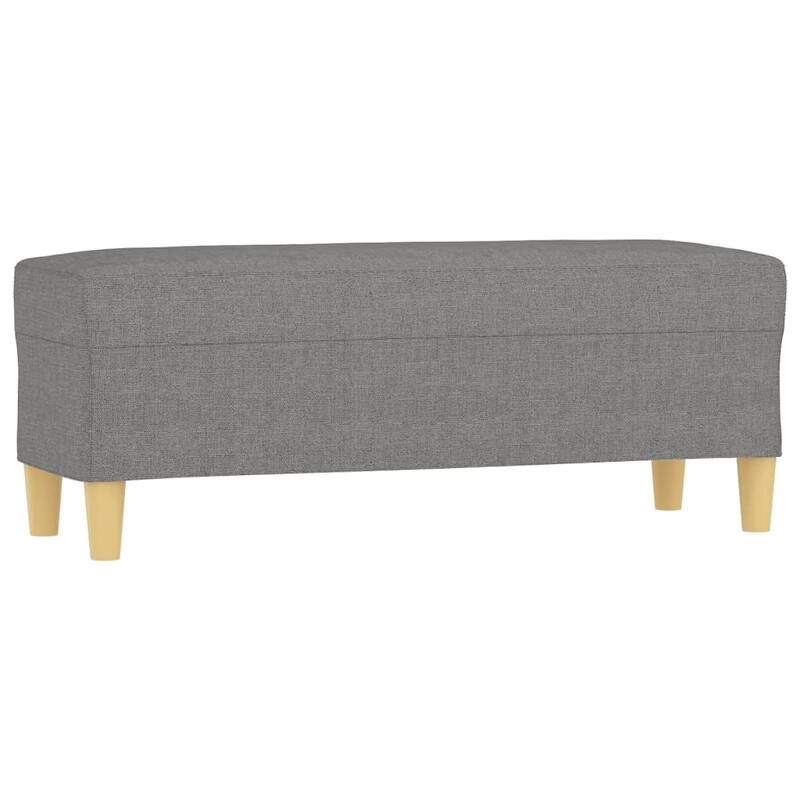 vidaXL Bench Upholstered Ottoman Bench with Padded Seat for Bedroom Fabric
