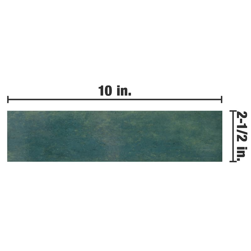 Merola Tile Capri Brick Oliva 2-1/2" x 10" Porcelain Floor and Wall Tile