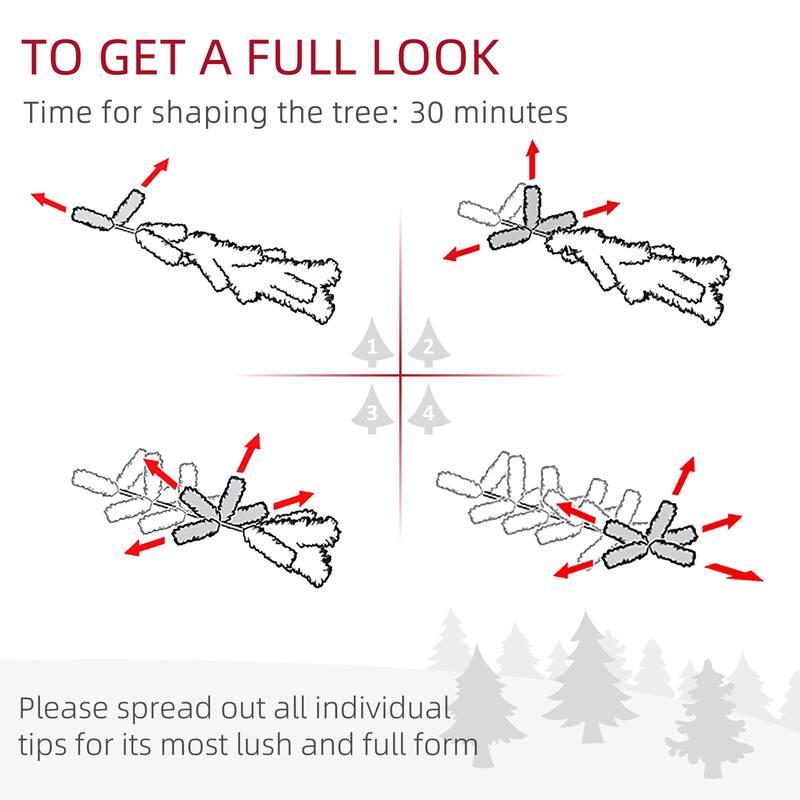 HOMCOM Artificial Pencil Tree - Slim, Realistic Branch Tips, Plastic Stand, Silver