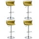 preview thumbnail 42 of 155, Velvet Upholstered Adjustable Bar Stool Swivel Counter Chair Set of 2