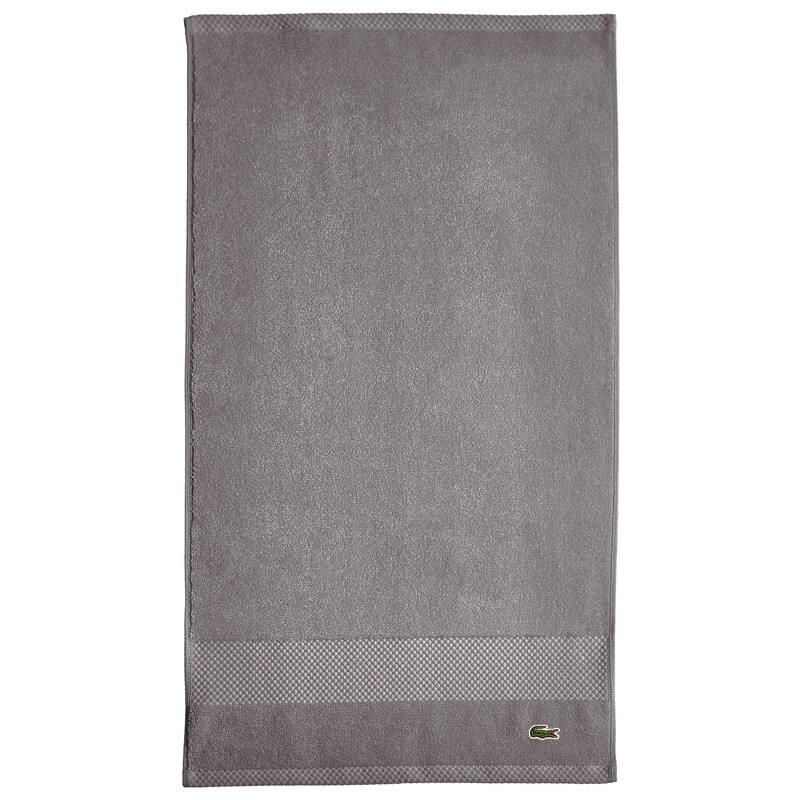 Lacoste Heritage Supima 100% Cotton Bath Towel, Hand Towel, Wash Cloth, and Bath Sheet - Meteorite - Hand Towel