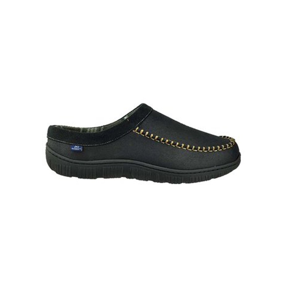 Shop George Men Sherpa Lined Memory Foam Distressed Clog Slippers