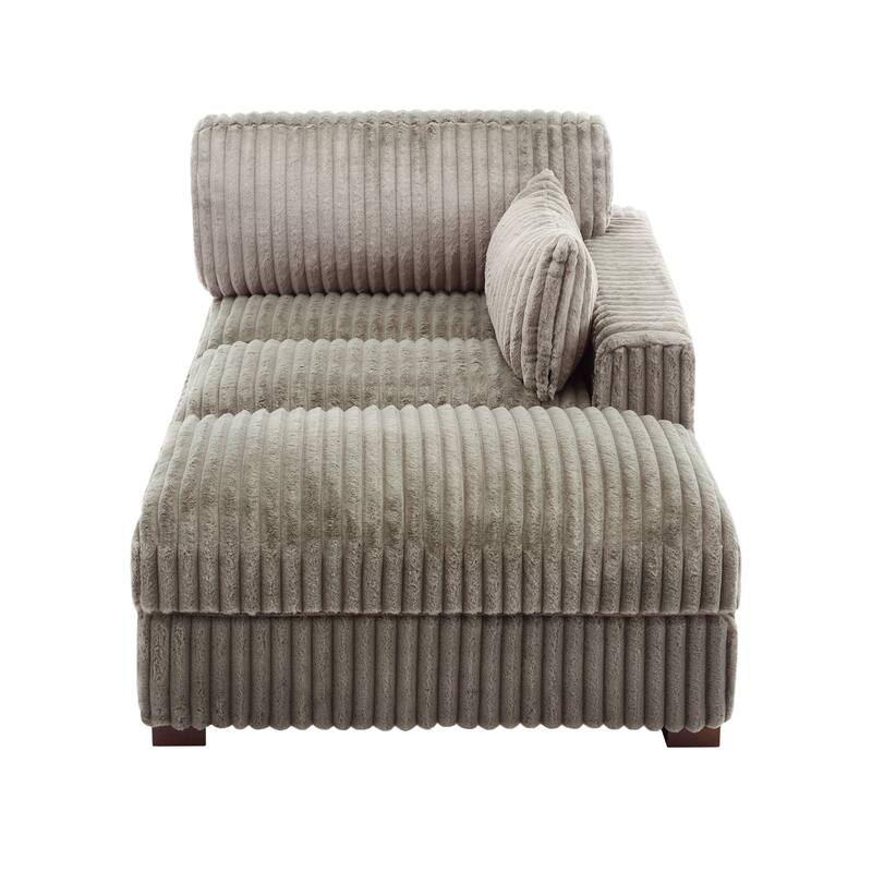 Oversized L-Shape Upholstered Chaise Lounge Sofa Couch
