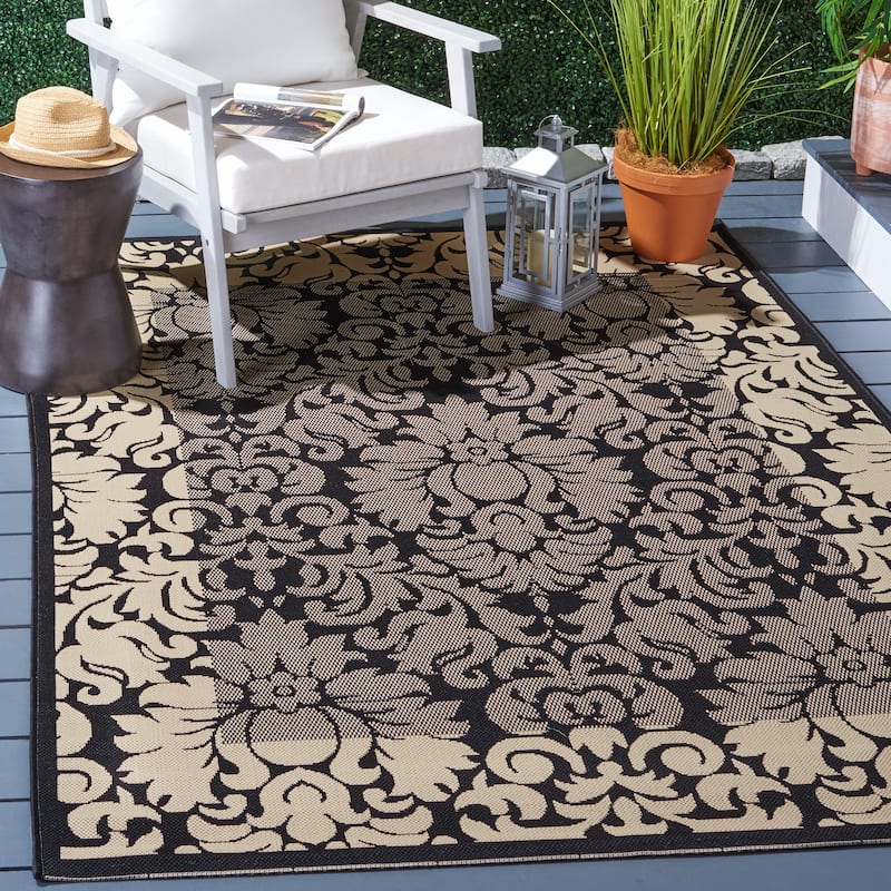 SAFAVIEH Courtyard Peggie Indoor/ Outdoor Patio Backyard Rug