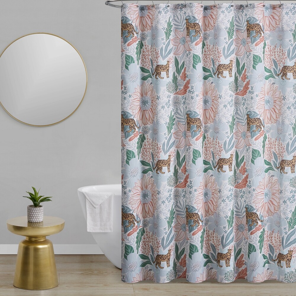 Details about   Ombre Canvas Fabric Shower Curtain with 12 Metal Roller Hooks Blue 