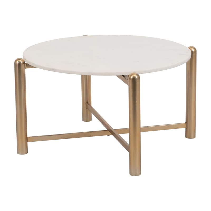 Sagebrook Home Elegant Iron & Marble Coffee Table