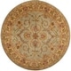 preview thumbnail 36 of 40, SAFAVIEH Handmade Heritage Alexia Traditional Oriental Wool Rug 6' Round - Green/Gold - Round