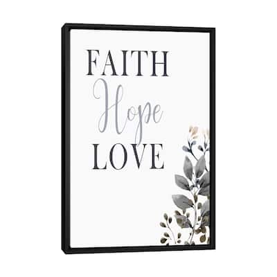 iCanvas "Faith Hope Love" by Kimberly Allen Framed
