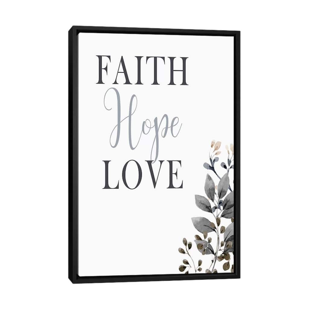 iCanvas "Faith Hope Love" by Kimberly Allen Framed