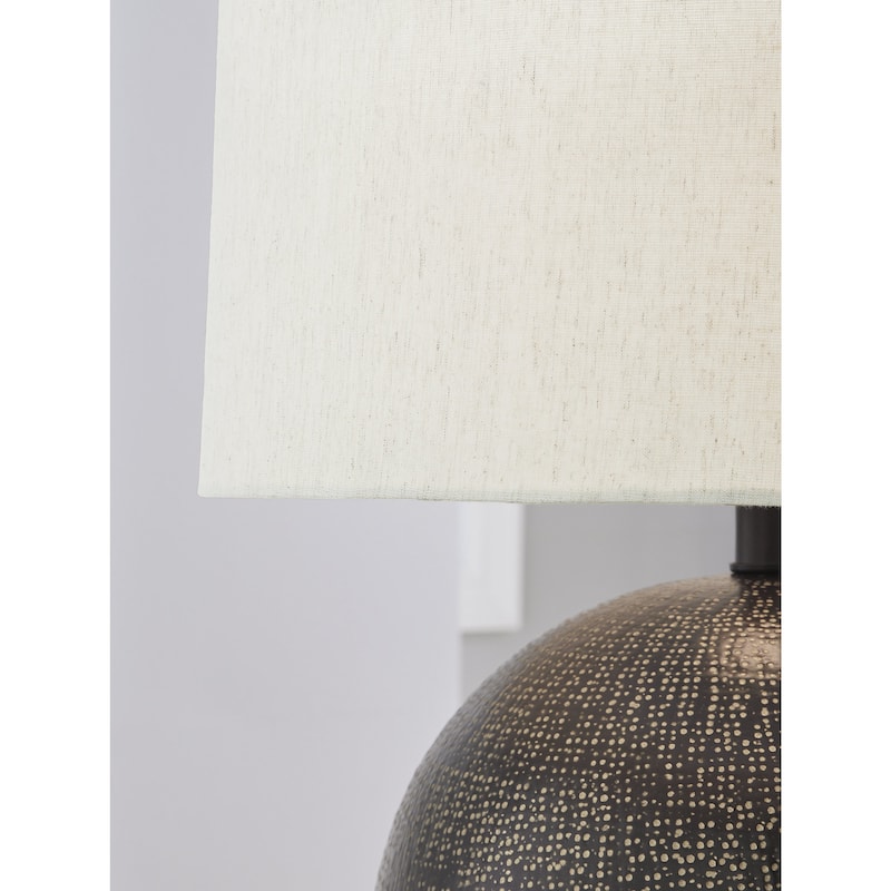 Signature Design by Ashley Hambell Black/Gold Table Lamp - 18.25"W x 18.25"D x 26.63"H