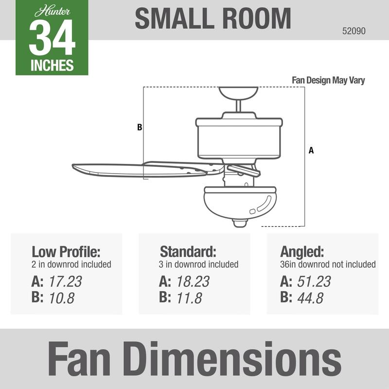 Hunter Fan 34" Watson - White