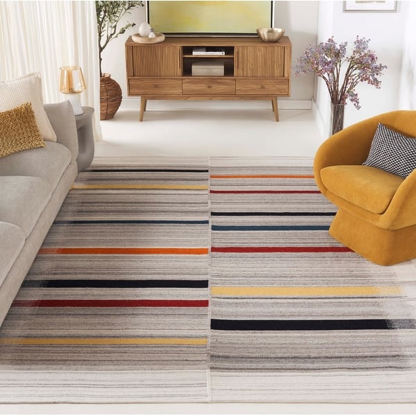 slide 2 of 11, SAFAVIEH Handmade Kilim Fila Boho Stripe Wool Rug