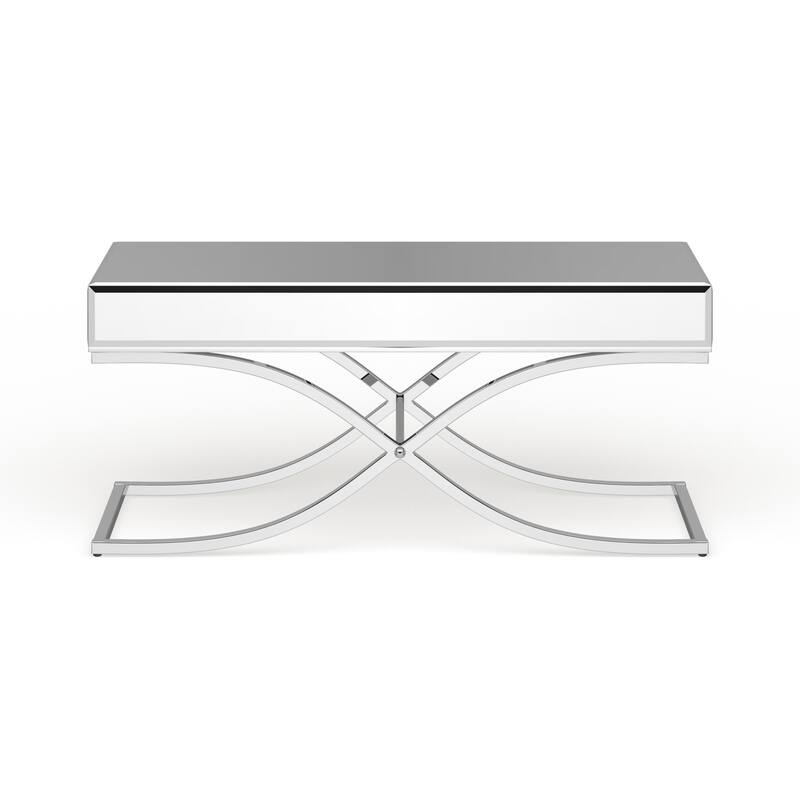 SEI Furniture Olivia Chrome Mirrored Coffee Table