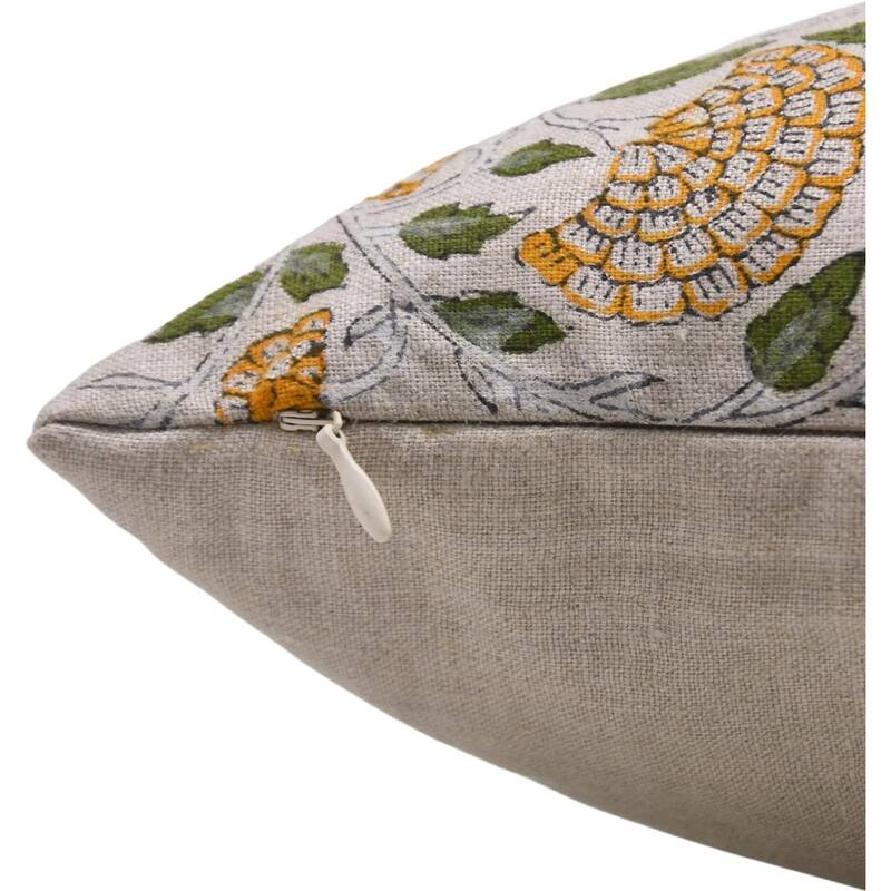 Fabdivine Linen Decorative Block print pillow Cover