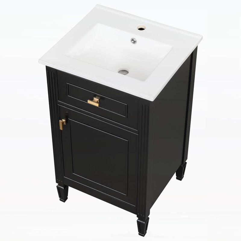 20-Inch Bathroom Vanity with Sink,Wood Legs